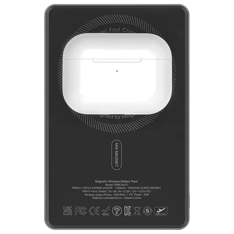 Powerology MagVolt 10000mAH TFT Display Slim Magnetic Wireless powerbank 2 Mascom International.webp